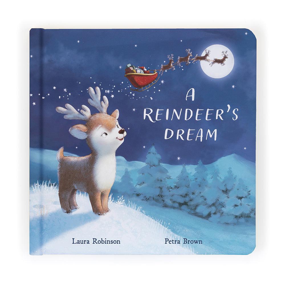 A Reindeer&#39;s Dream Board book - 8&quot;-Infant &amp; Toddler-Jellycat-Yellow Springs Toy Company
