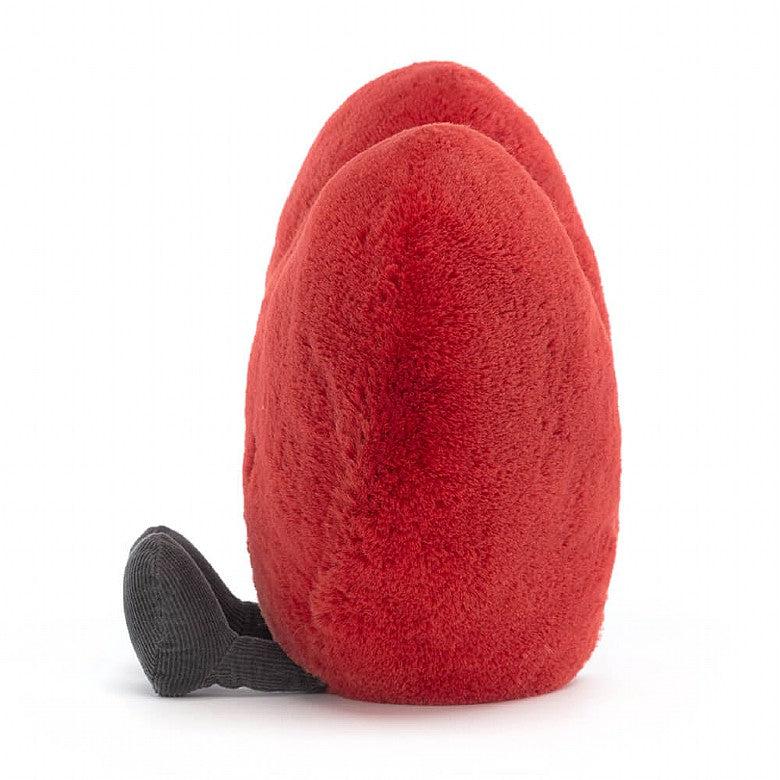 Front view of Amuseable Red Heart 7 inch seated.