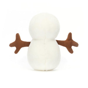 Back view of the snowman against a white background.