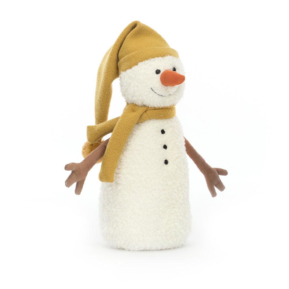 Front view of Lenny snowman standing.