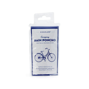 Front view of the Rain Poncho-Cyclist in the package.