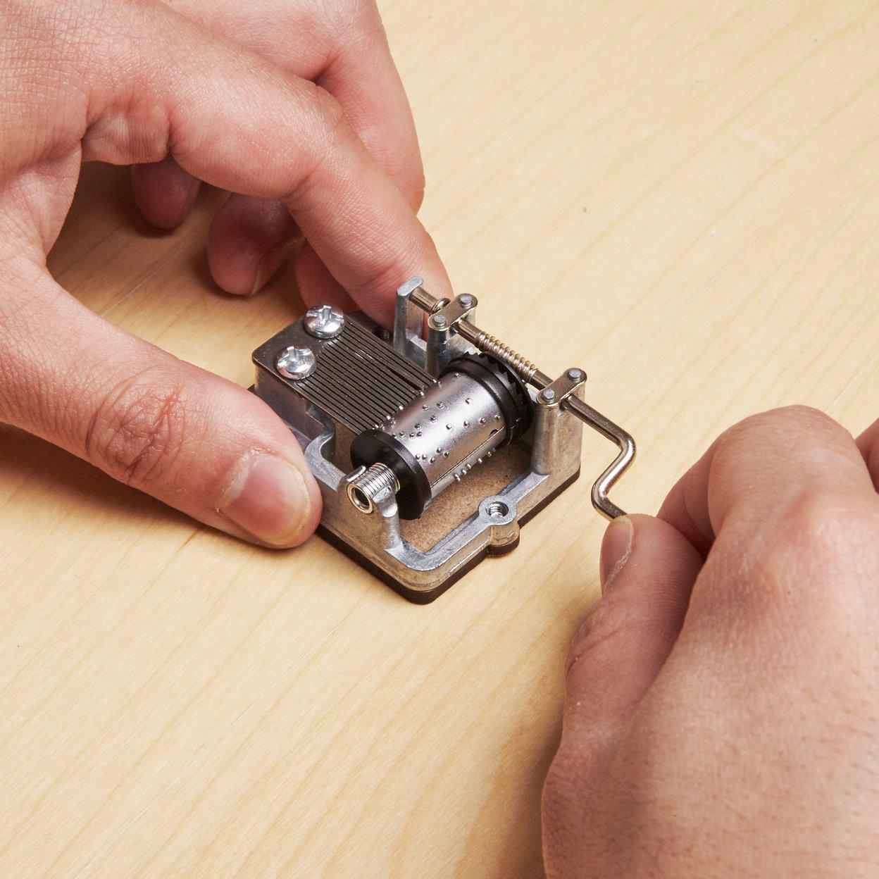 Front view of Happy Birthday Music box in box