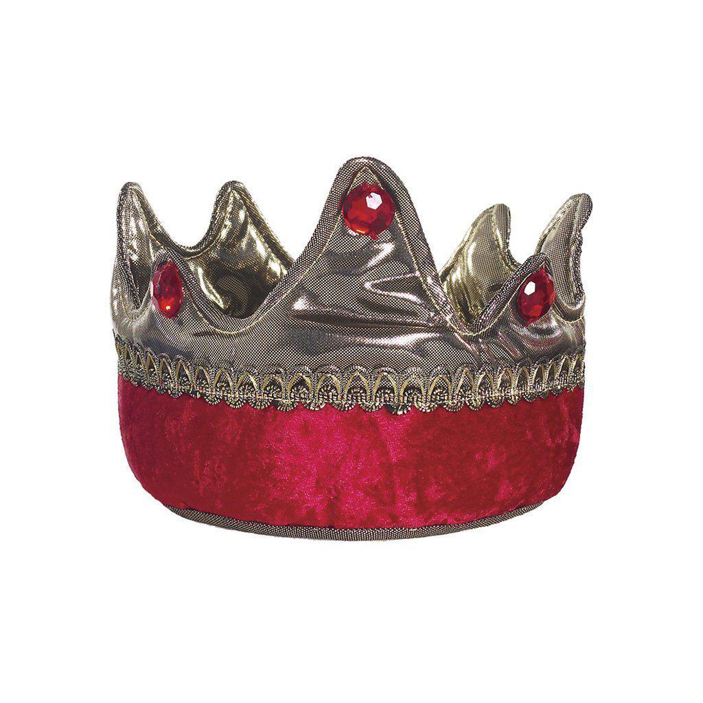 King crown in red and gold. 