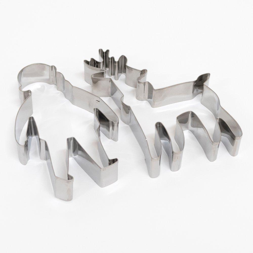 Santa and Rudolph Cookie Cutters - Christmas-Novelty-Meri Meri-Yellow Springs Toy Company