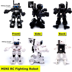 Front view of poster that shows the two K.O. Bot's in positions of front, side, and back.