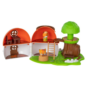Assembled mushroom house with attached tree house