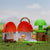 Mushroom two story building with ladder and figurines and tree house
