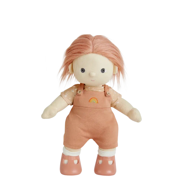 Front view of Birdie Doll standing.