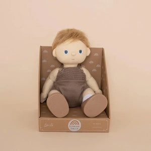 Front view of the Poppet Doll in it's box sitting.