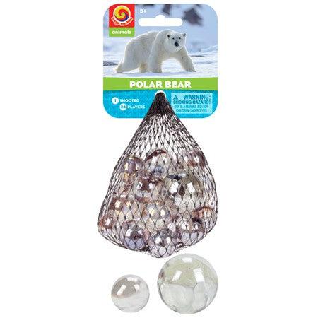 Front view of Mega Marble Polar Bear game shown in packaging.