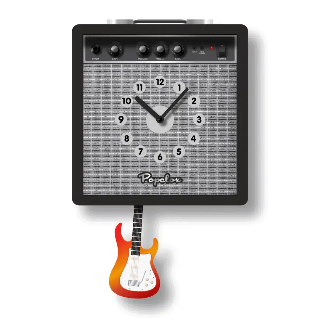 Acrylic Guitar Amp Pendulum Clock-Decor & Keepsakes-Yellow Springs Toy Company