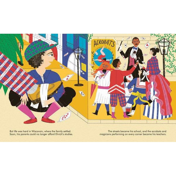 Front view of the cover of Little People, Big Dreams Harry Houdini book.