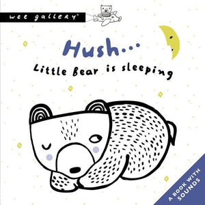 Front view of the cover of the Hush...Little Bear is Sleeping book.
