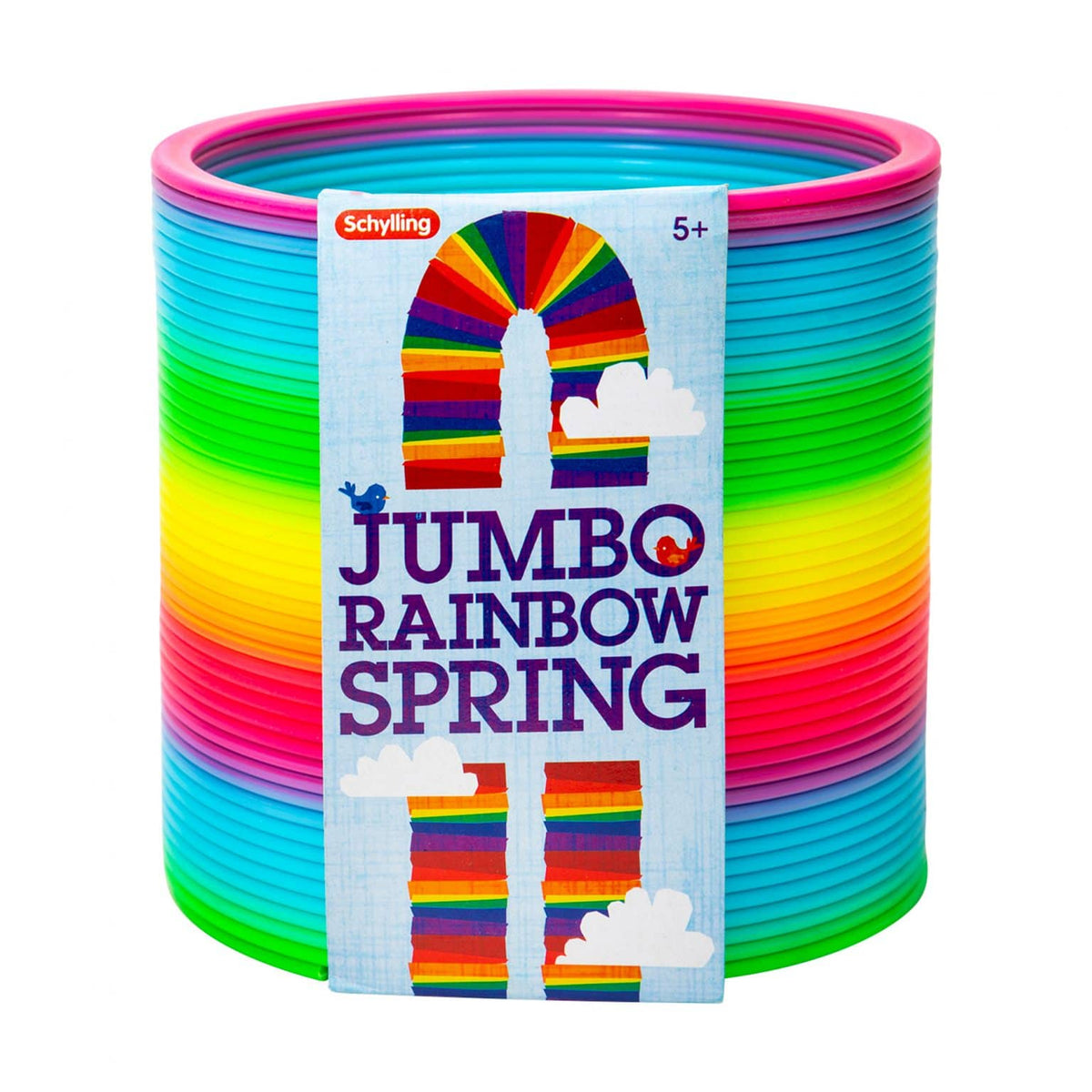 Front view of Jumbo Rainbow Spring in package upright.