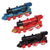 Front side view of blue, red, and black lights and sound locomotives.