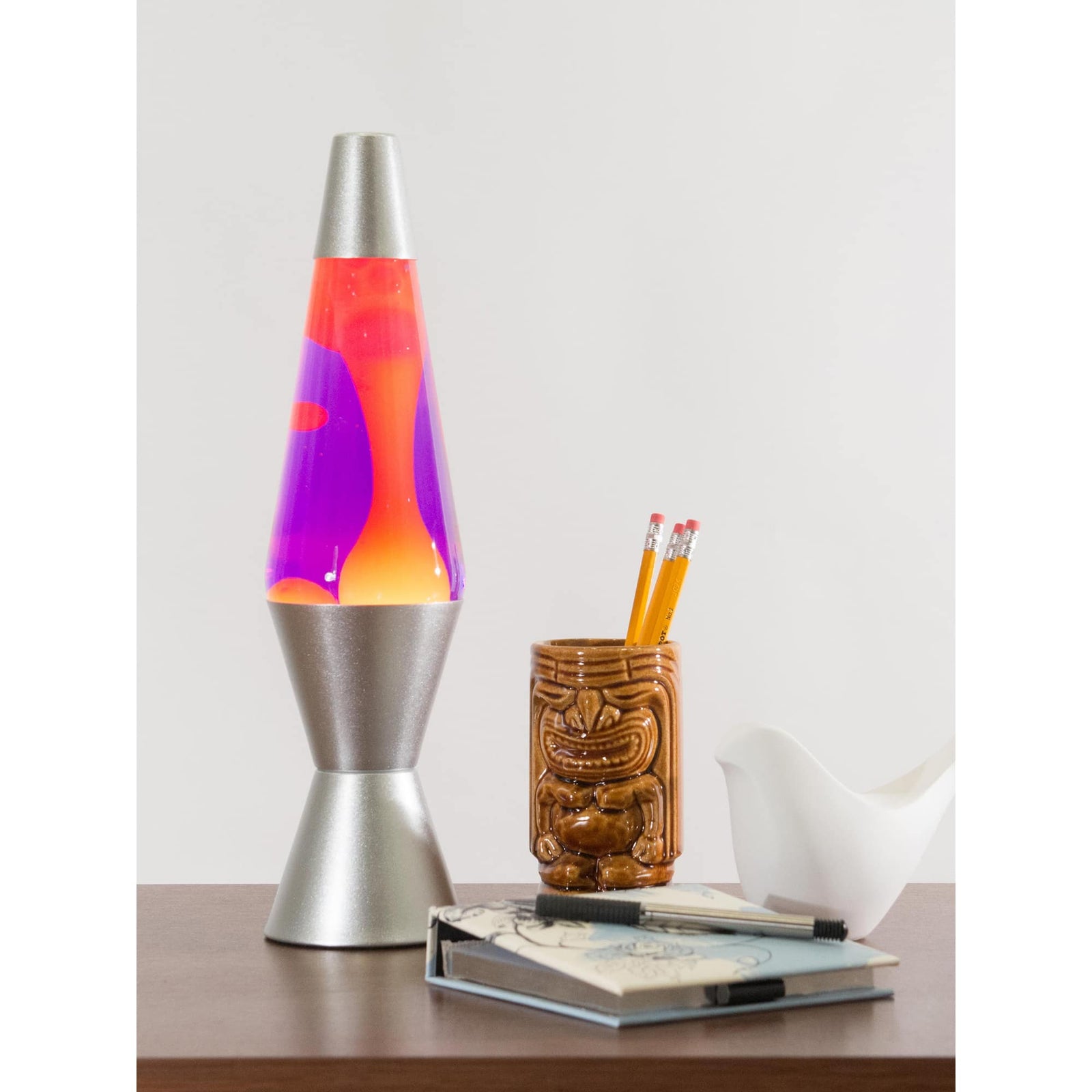 14.5" Lava Lamp Yellow, Purple & Silver-Decor & Keepsakes-Schylling-Yellow Springs Toy Company