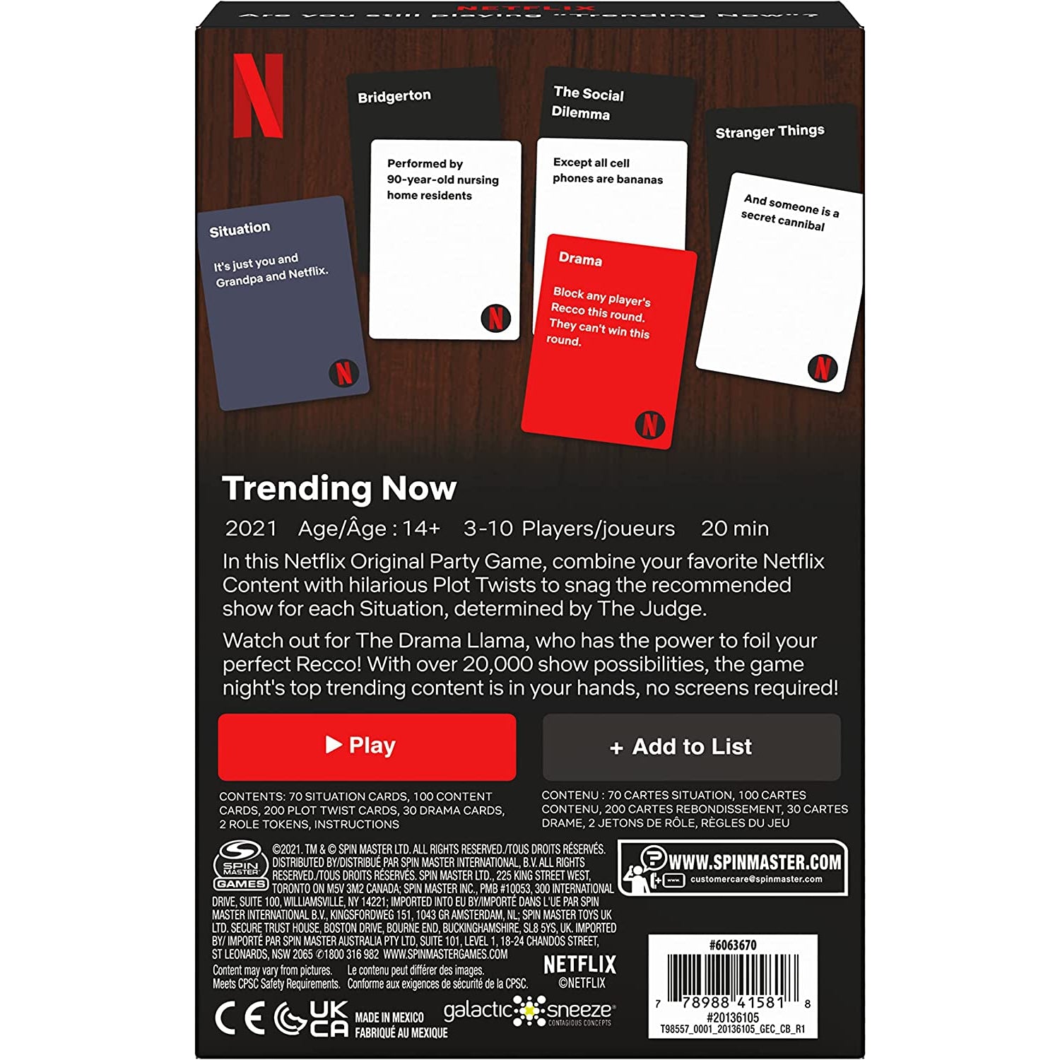 Netflix™ Trending Now - Party Game-Games-Spin Master-Yellow Springs Toy Company