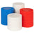 Front view of blue, white, and red Poker Chips.