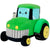 Front view of Squishable Go! Green Tractor showing the grill and its face.