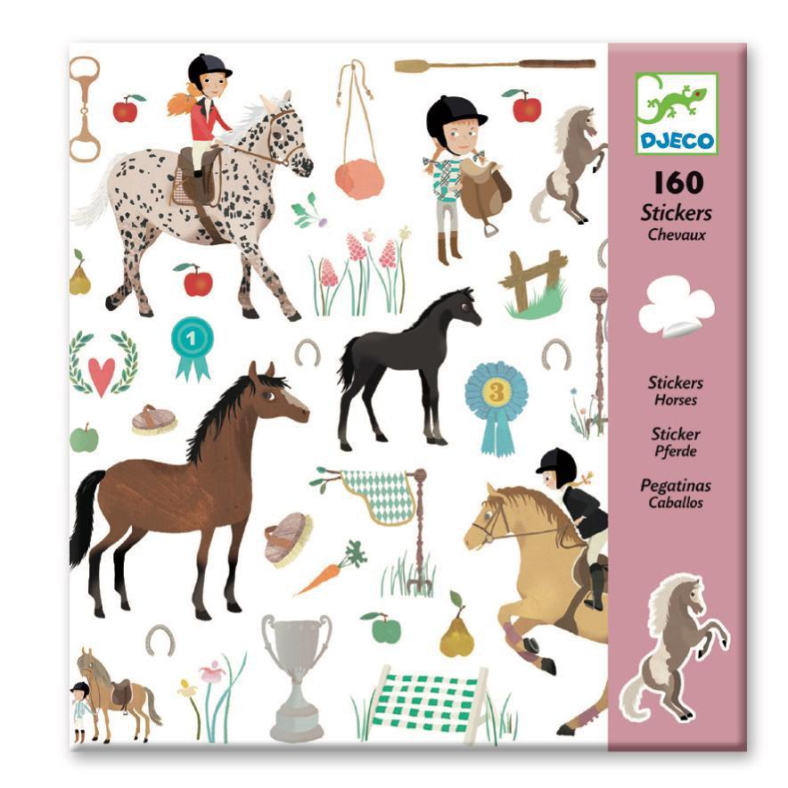 Front view of the packaging for Horses Sticker Sheets.