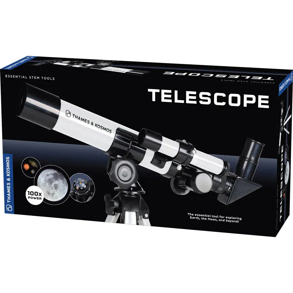 Front view of Telescope in its box.