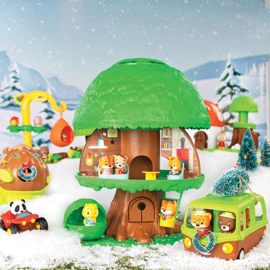 Tree house in winter wonderland set. Other contents (van, figurines, and smaller tree houses) not included