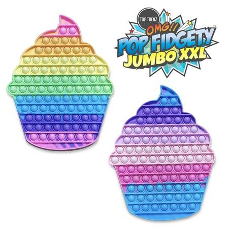 OMG Pop Fidgety - Jumbo XL Cupcake-Rainbow-Novelty-Top Trenz Inc.-Yellow Springs Toy Company