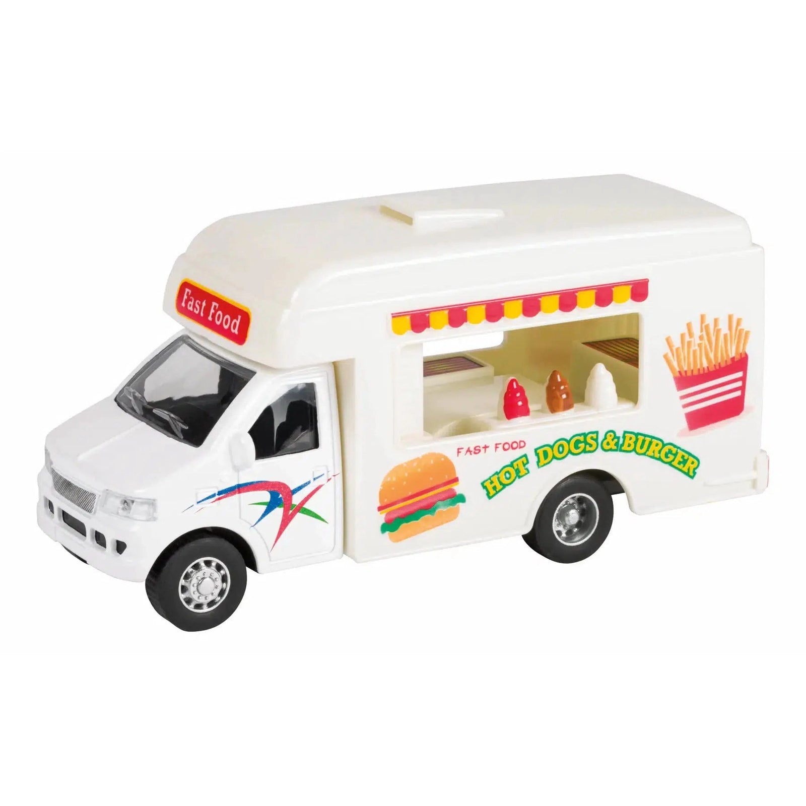 Front right view of Foodie Fleet ice cream truck.