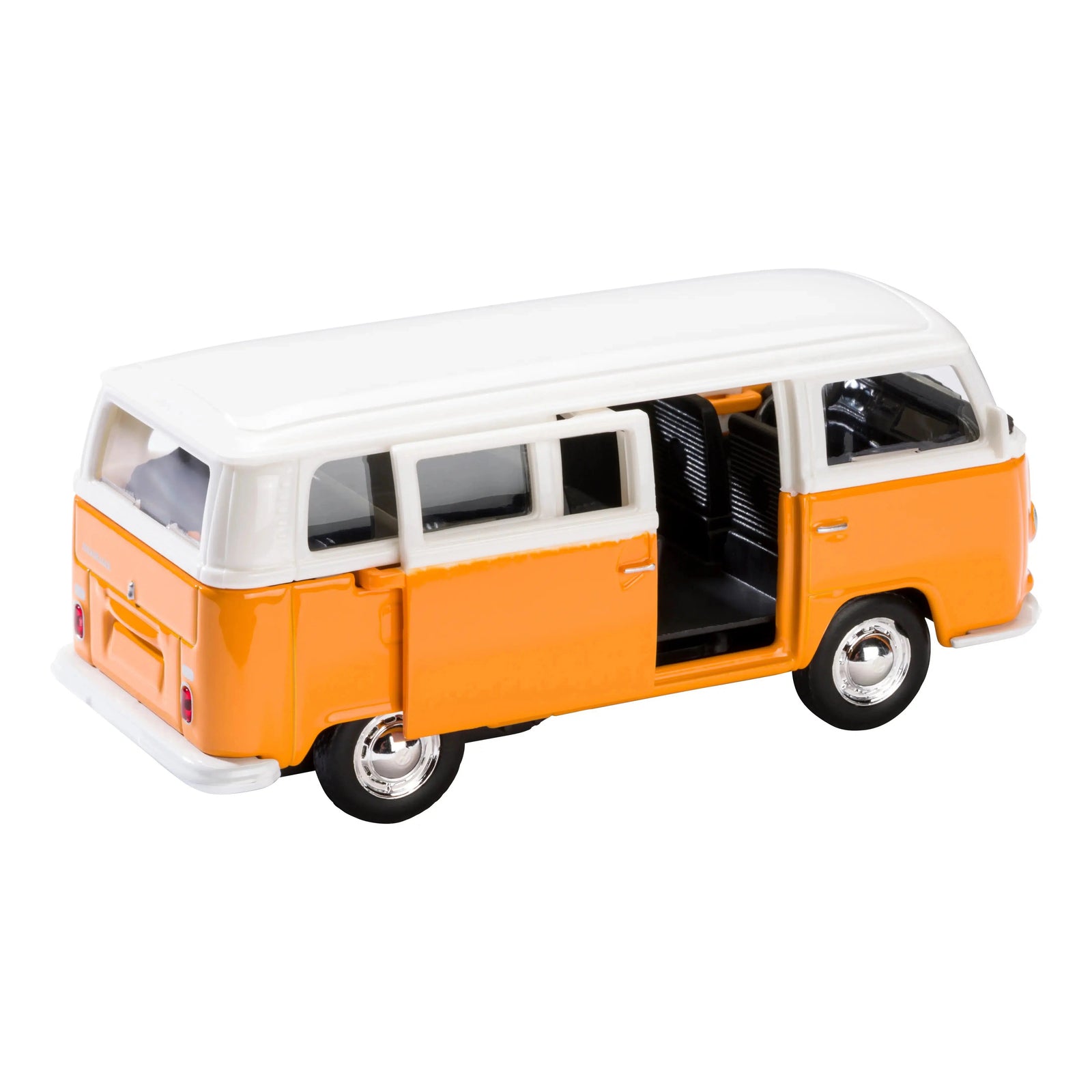 Front view of orange Rollin' Modern Classic Volkswagen Van.