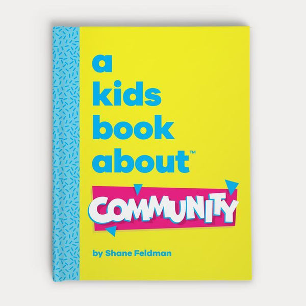 A front view of a kids book about community cover.