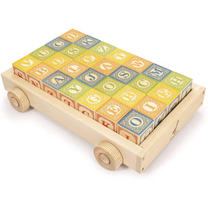 Classic ABC Blocks with Pull Wagon-Building & Construction-Uncle Goose-Yellow Springs Toy Company