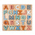 Front view of the alphabet puzzle put together.