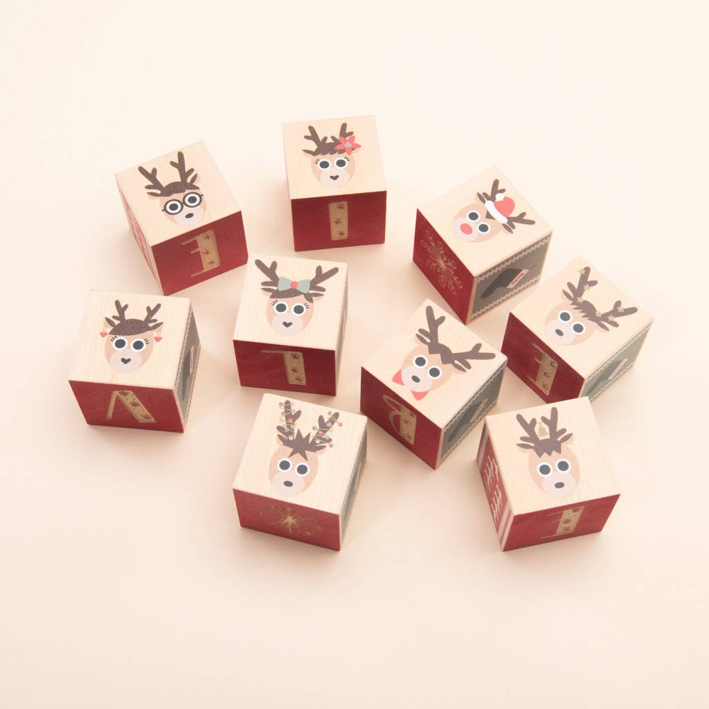 Uncle Goose Reindeer Blocks-Yellow Springs Toy Company
