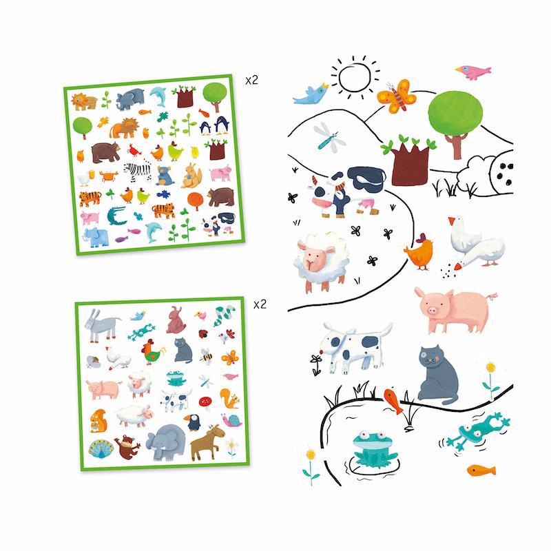 Front view of the packaging for Animals Sticker Sheets. 