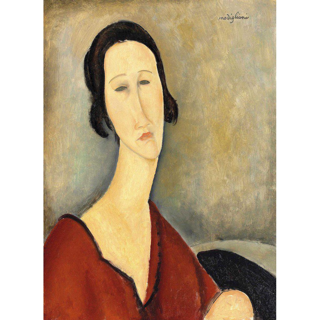Amedeo Modigliani - Madame Zborowska - Heirloom-Quality Wooden Jigsaw Puzzle - 124 pieces-Puzzles-Artifact Puzzles-Yellow Springs Toy Company