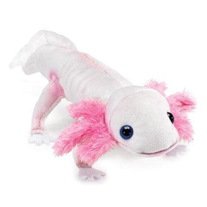 Front view of the Axolotl finger puppet.