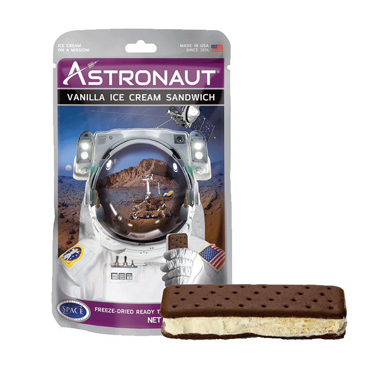 Astronaut Vanilla Ice Cream Sandwich, Vacuum Dried-Candy & Treats-Yellow Springs Toy Company