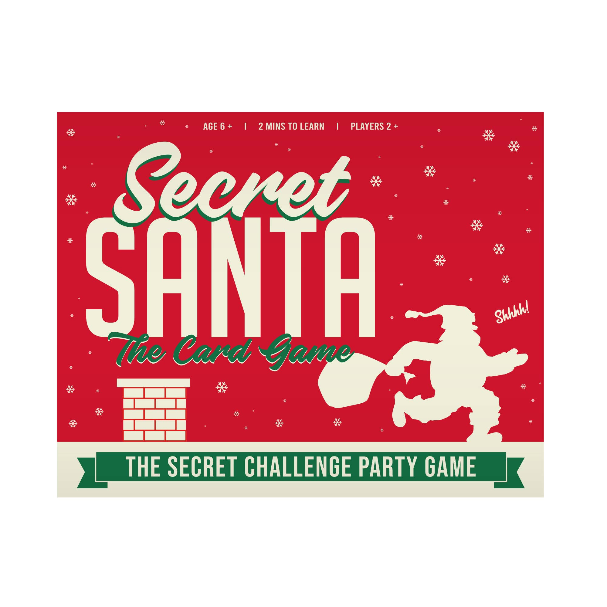 Front view of Secret Santa Card game.