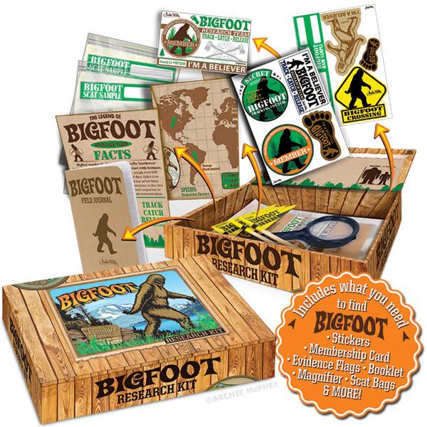 Front view of the Bigfoot Research kit and everything that comes in it.