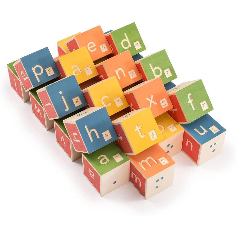Braille Alphabet Blocks-Building & Construction-Uncle Goose-Yellow Springs Toy Company