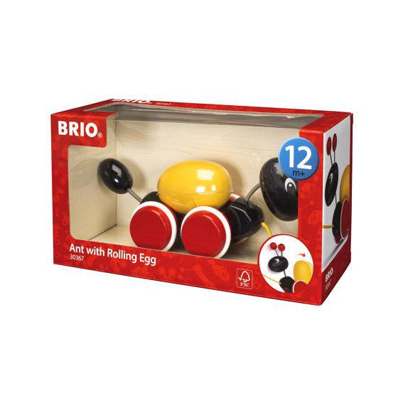 Ant With Rolling Egg - Pull Toy-Infant &amp; Toddler-Ravensburger-Brio-Yellow Springs Toy Company
