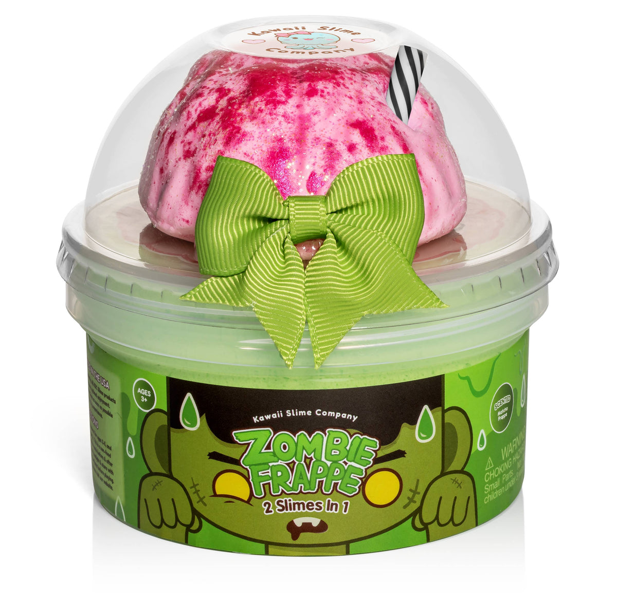 Front view of Zombie Frappe 2 Slimes in 1 in its container.