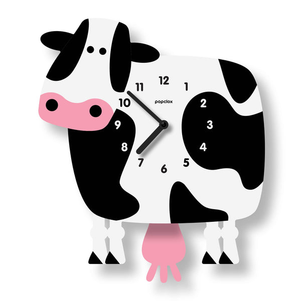 Acrylic Cow Pendulum Clock *-Decor & Keepsakes-Modern Moose | Popclox-Yellow Springs Toy Company