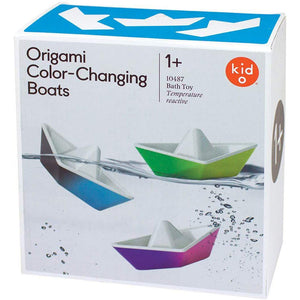 Front view of Origami Color Changing Boats in packaging.
