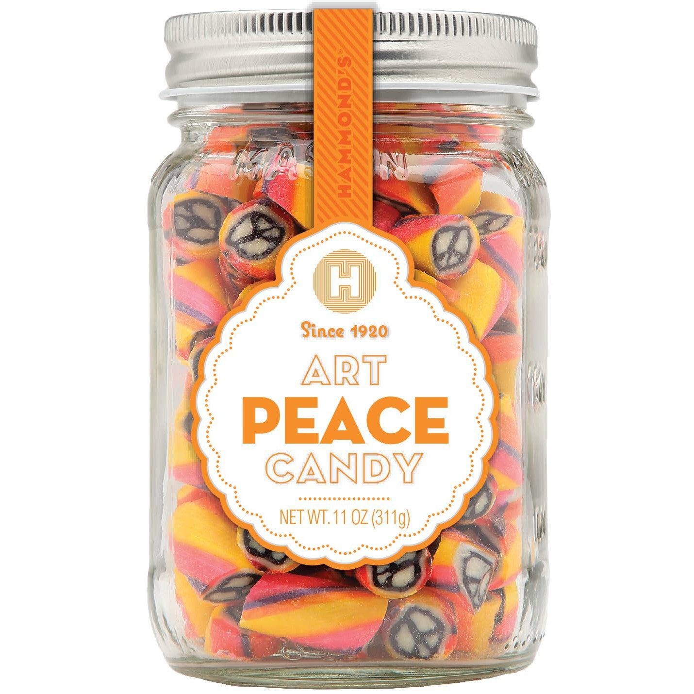 Mason Jar Peace Art Candy - 11 oz.-Candy & Treats-Hammond's Candies-Yellow Springs Toy Company