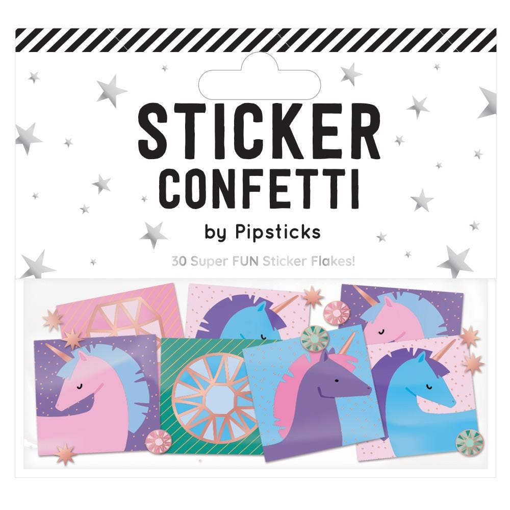 Sparkling Unicorns Sticker Confetti-Stationery-Pipsticks-Yellow Springs Toy Company