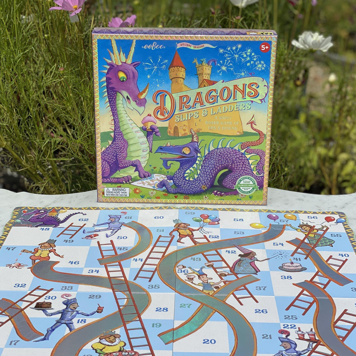 Dragons Slips &amp; Ladders Board Game-Games-EeBoo-Yellow Springs Toy Company