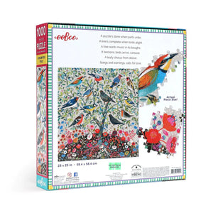 Back view of the songbirds tree puzzle in the box.