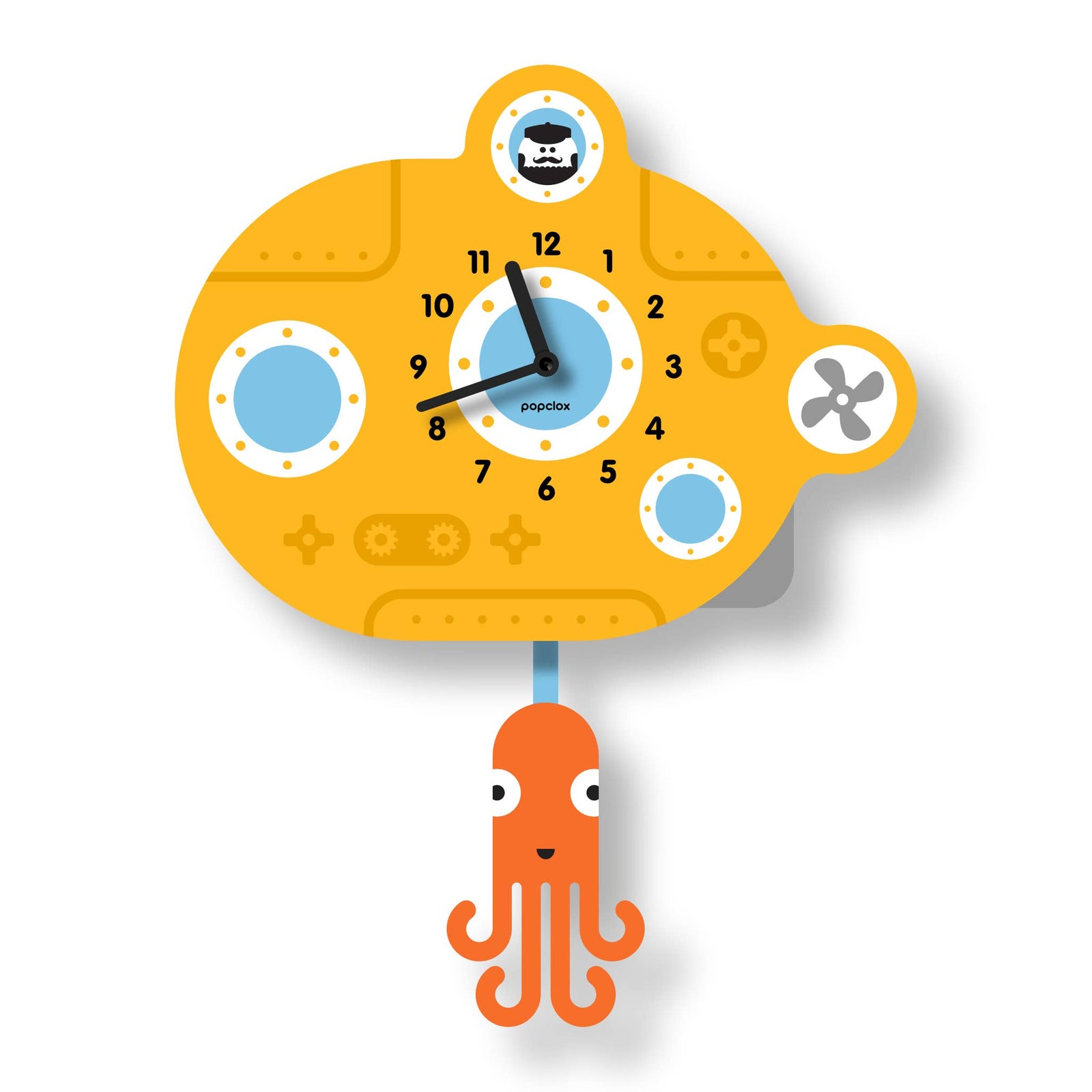 Acrylic Submarine Pendulum Clock *-Decor & Keepsakes-Modern Moose | Popclox-Yellow Springs Toy Company