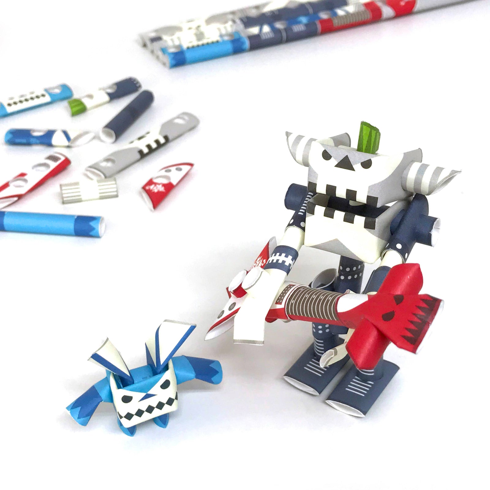 Guyzer & Bean - Piperoid Paper Craft Robots-Arts & Humanities-Yellow Springs Toy Company